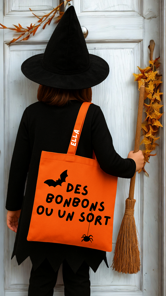 'BOO!" Le Tote Bag Personnalisé Pour Halloween  - Enfant