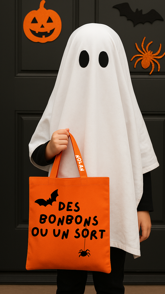 'BOO!" Le Tote Bag Personnalisé Pour Halloween  - Enfant